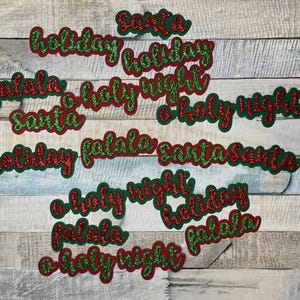 Paquete troquelado palabras navideñas/scrapbooking/diario basura/fabricación de tarjetas/papercraft