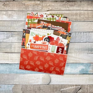 Enveloppes chargées d’automne/Journal indésirable/Embellissements/Éphémères/Papercraft/Étiquettes/DIY