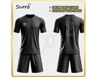 12 pieces Custom Made Sublimated Soccer Uniforms Set | Jersey and Shorts | Made to Order | Any Color & Logo | Free Mockup Designs