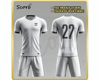 12 Pieces Custom Made Sublimated Soccer Uniforms Set | Jersey and Shorts | Made to Order | Any Color & Logo | Free Mockup Designs