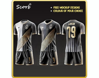 12 Pieces Custom Made Sublimated Soccer Uniforms Set | Jersey and Shorts | Made to Order | Any Color & Logo | Free Mockup Designs