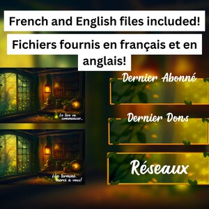 Animated Stream Package for Twitch, Stream Overlay, Animated Background, Twitch Panels, Animated Alerts, Cozy Forest Theme, Vtuber, Lofi image 10