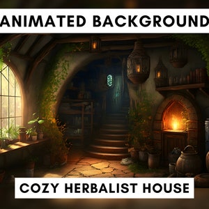 Animated Background for Twitch, Vtuber background animated, Lofi stream overlay, looped background, cozy ambience, magical stream background