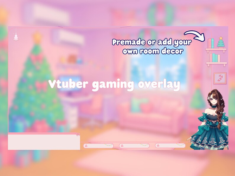 Christmas Stream Overlay, Vtuber Overlay, Stream Pack, Animated ...