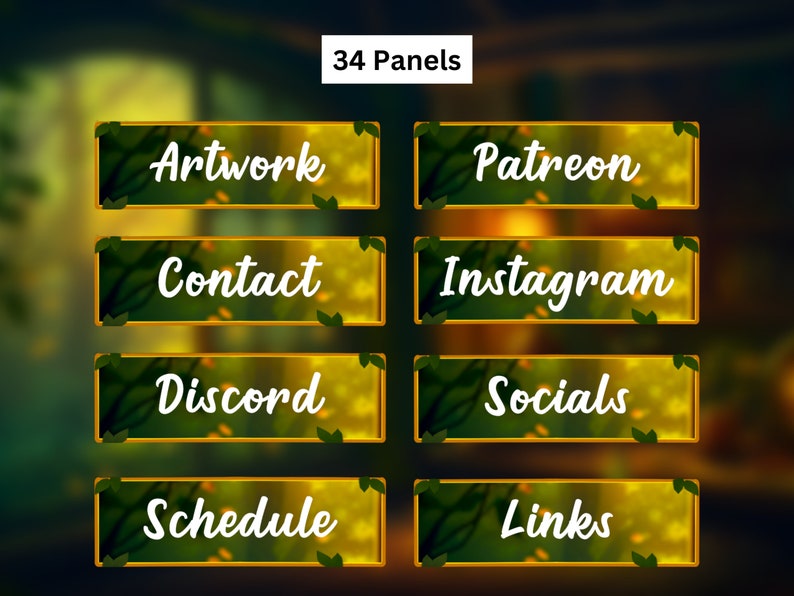 Animated Stream Package for Twitch, Stream Overlay, Animated Background, Twitch Panels, Animated Alerts, Cozy Forest Theme, Vtuber, Lofi image 6