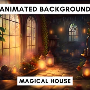 Animated Background for Twitch, Vtuber background animated, Lofi stream overlay, looped background, cozy ambience, magical stream overlay