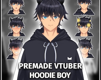 Male Vtuber, Premade Vtuber Model, Fully Rigged, Ready to Use, Vtube Studio, Streaming Avatar, Vtuber for Streaming on Twitch, Live2D Model