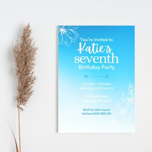 Blue Invitation