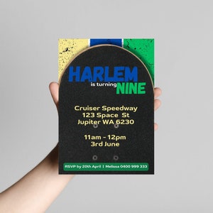 Skateboard Birthday Invitation