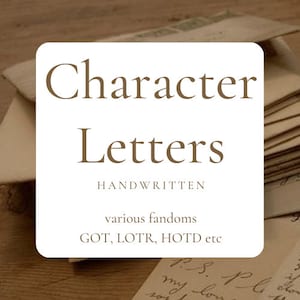 Carta de carácter personalizada (manuscrita)
