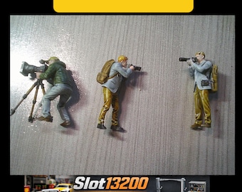 Figurines photographes miniatures – Cameraman et reporter – Décor diorama 1/32 1/35 1/43 – Photographie miniature