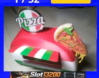 Roulotte Pizza 1/32 - Décor de Circuit Artisanal - Slot Car Scenery (Handmade)