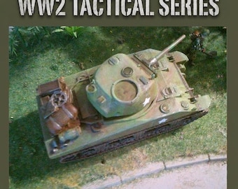 Char Sherman M4 - Peint à la main - Miniature WW2 28mm / 1:56 - Bolt Action