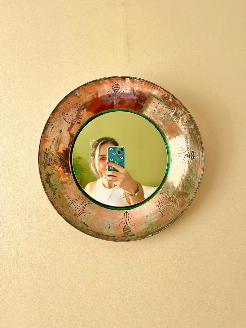 Mirror Wall Decor Antique Copper Mirror Framed Mirror Round Wall Mirror