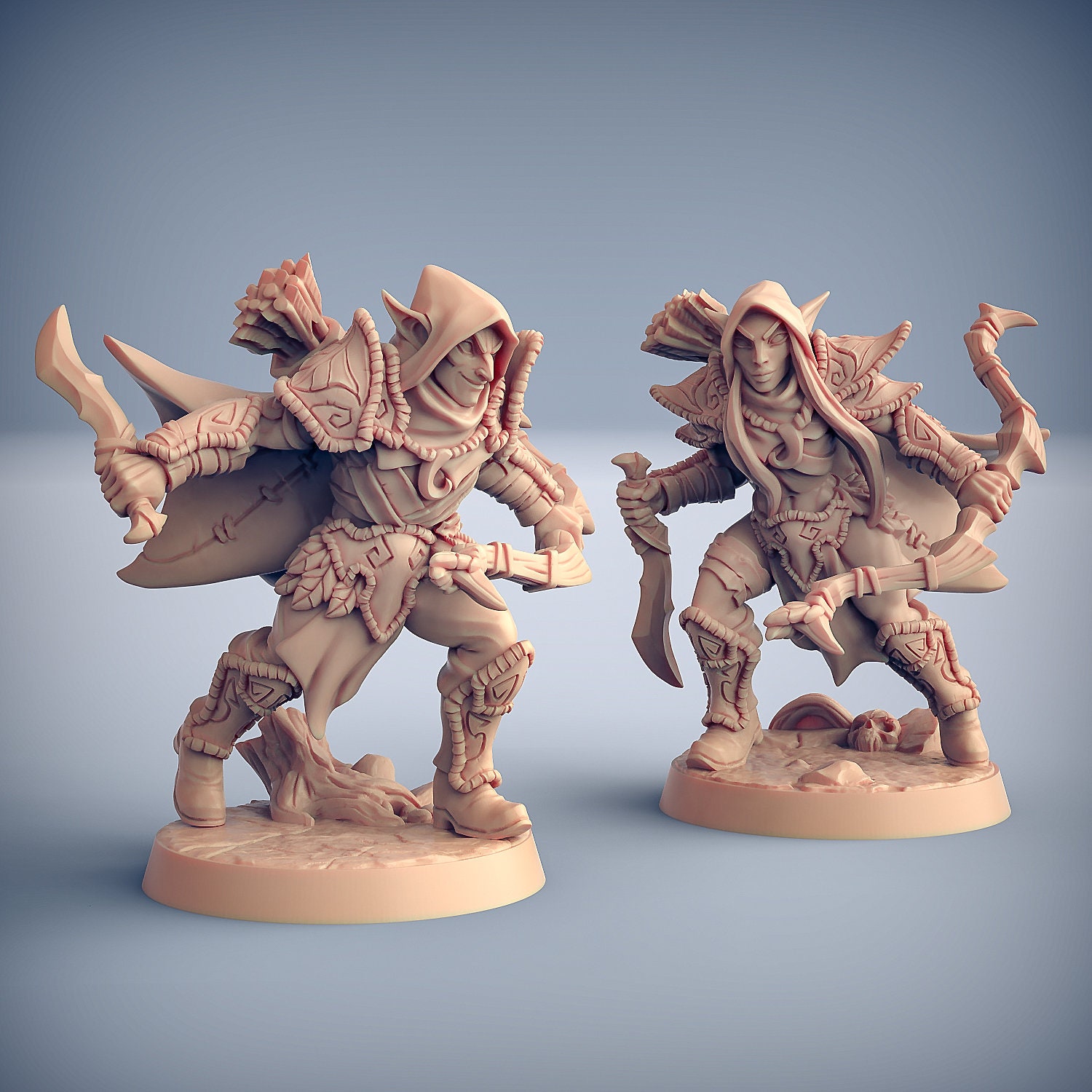 Wood Elf (Set of 6) Tabletop Miniatures Dungeons & Dragons DnD