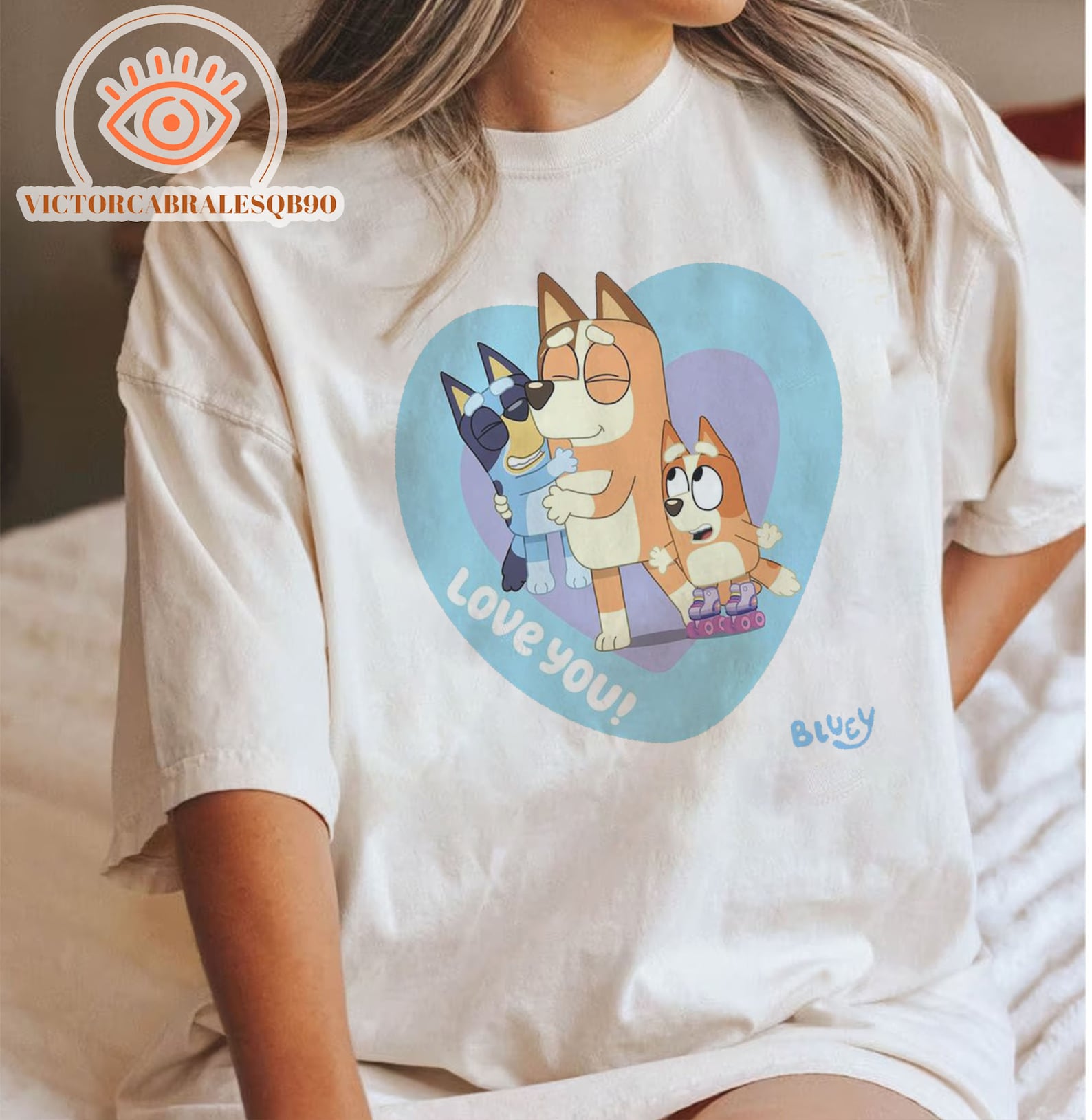 Chilli Mum Hug Bluey and Bingo Shirt Bluey Love You Shirt Etsy Canada