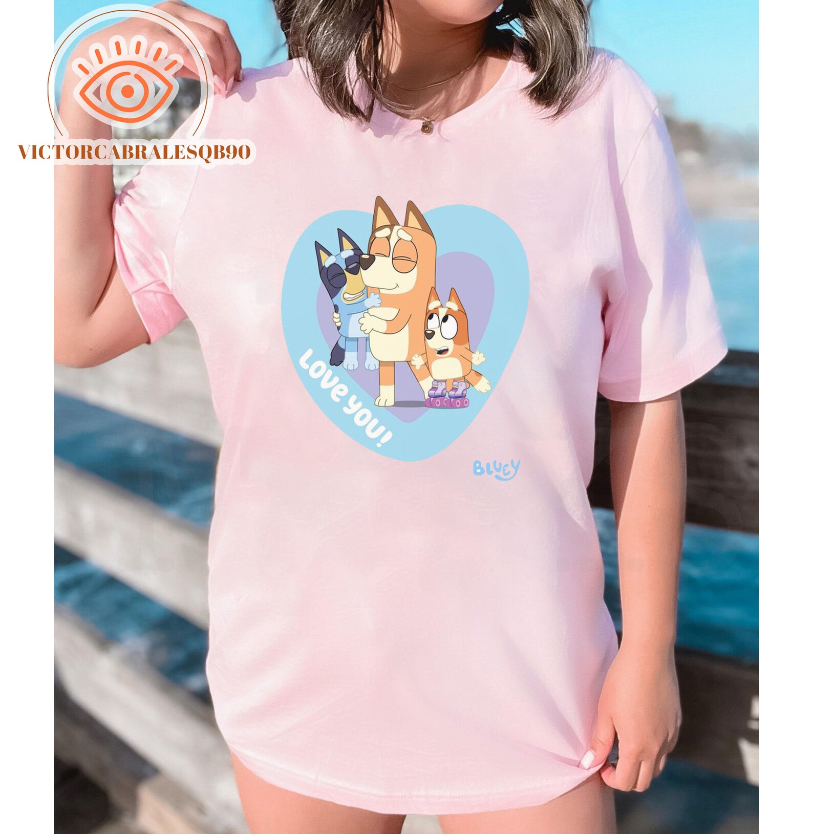 Chilli Mum Hug Bluey and Bingo Shirt Bluey Love You Shirt Etsy Canada