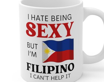 Filipino Mug, Philippines Cup, Funny Filipino Gift, Present for Filipino Husband, Wife, Family Tea Mug, Philippines Flag Funny mug Christmas