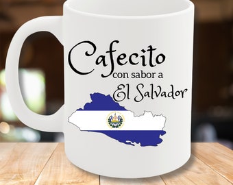 Coffee Mug El Salvador, El Salvador Gift salvadorean gifts, el salvador flag, gift for mom, salvadorean decor Latina abuela abuelo Mama Papa