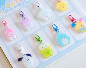 Porte-clés assorti acrylique epoxy mignons | Esthétique japonaise mignon Kawaii
