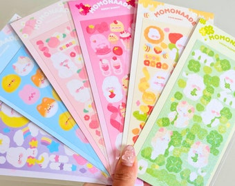 Planche de sticker, Sticker sheet | Planche d'autocollant holographique, pailleté mat | Sticker Bullet journal | Stickers Photocards
