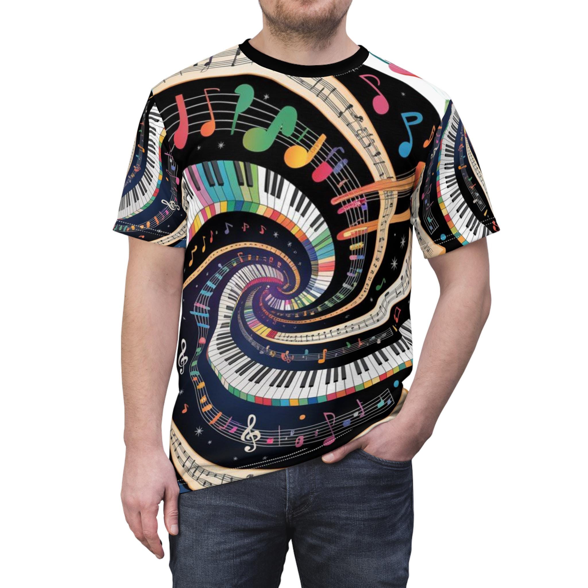 ミュージック Lover Music Lover T-shirt: Colorful Graphic Print, Soft Polyester Tee - Etsy
