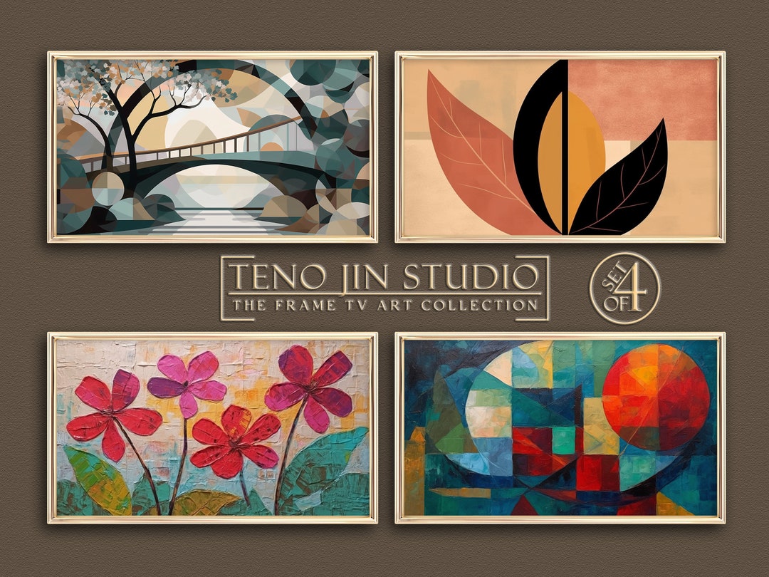 Samsung Frame TV Art Set, Abstract Painting Collection for Frame TV