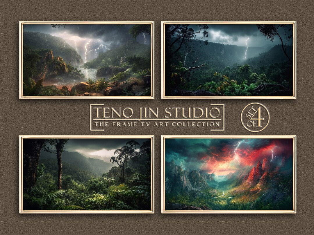 Samsung Frame TV Art Set, Storm Painting Collection for Frame TV