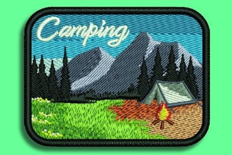 Camping Embroidery Design, Camping Trip Embroidery Files, Trip Travel