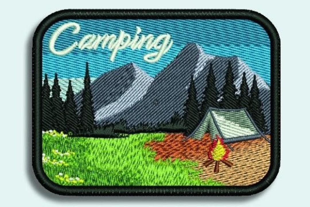 Camping Embroidery Design, Camping Trip Embroidery Files, Trip Travel
