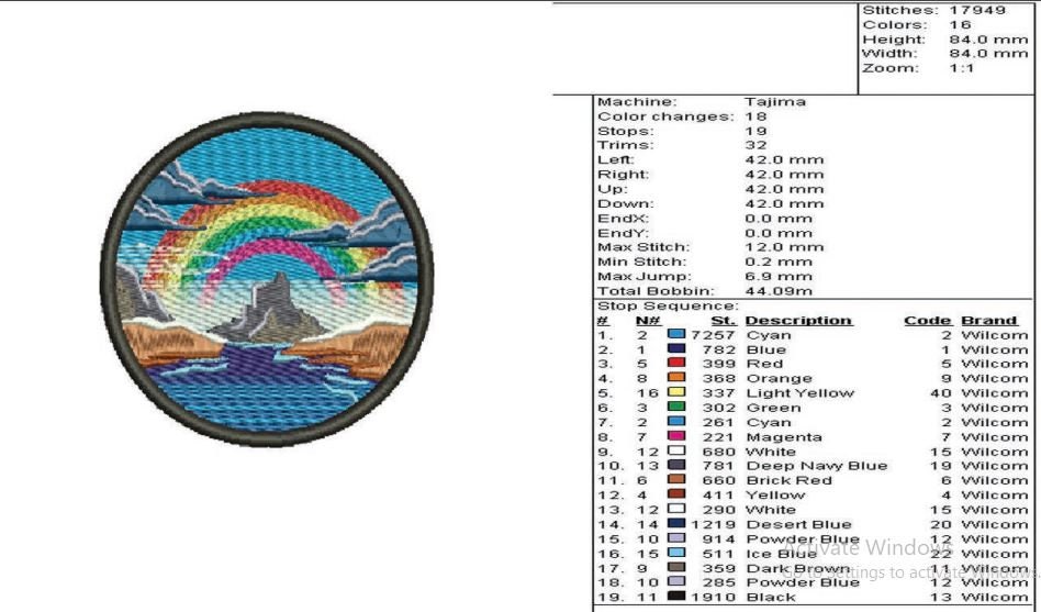 Rainbow Machine Embroidery Design Nature Rainbow Embroidery - Etsy