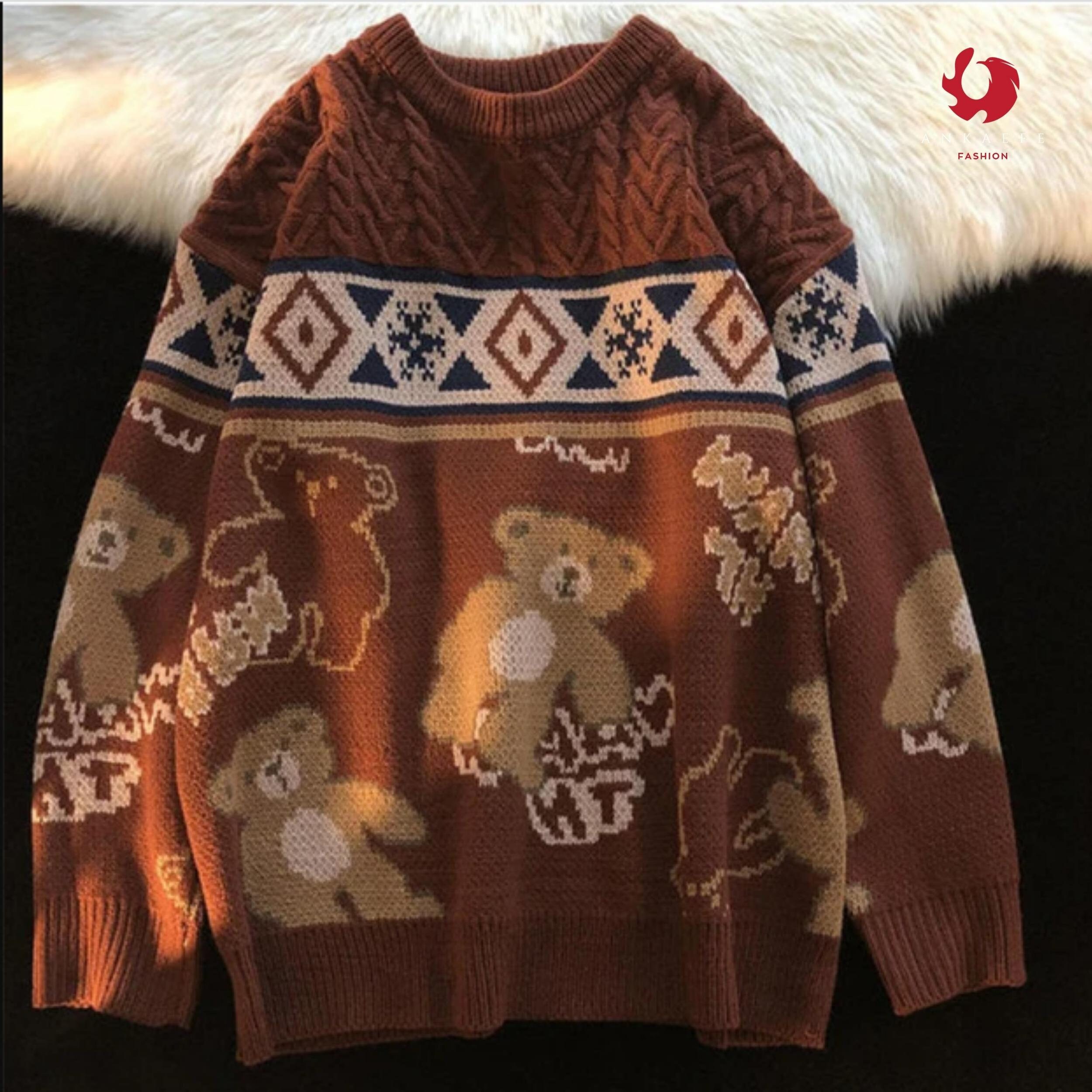 Vintage Teddy Bear Sweater Size up Recommended Tops - Etsy