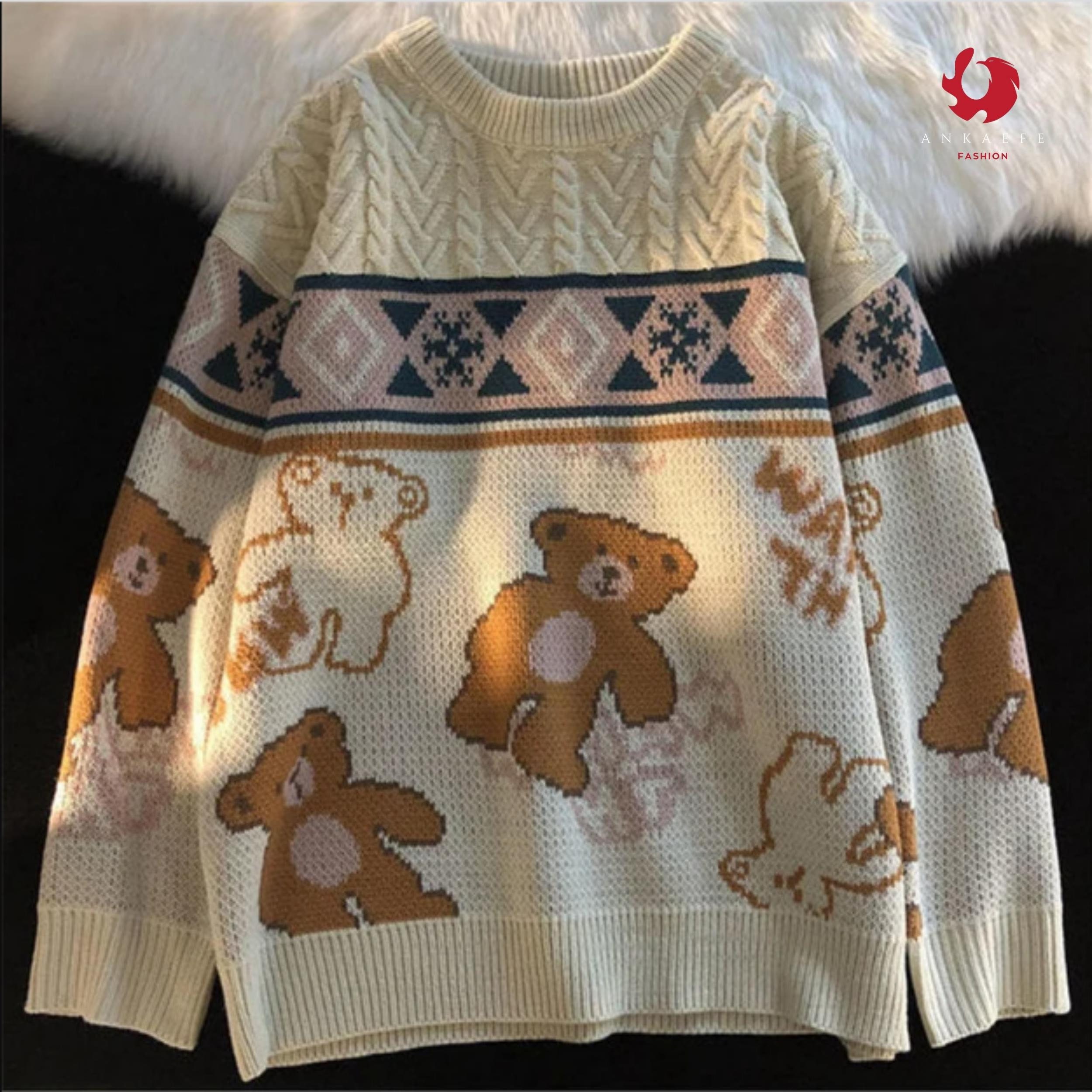 Vintage Teddy Bear Sweater Size up Recommended Tops - Etsy