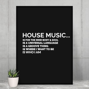 House Music Poster, Music Poster, Soulful House Poster, Soulful House, Classic house, DJ Gift, Dance Music, Rave Poster, DJ Gift, Music