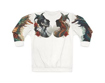 Art du tatouage de dragon ancien - Sweat-shirt unisexe (AOP)