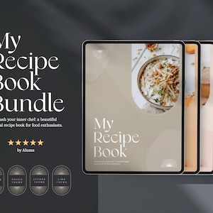 Digital Recipe Book Bundle Goodnotes Digital Recipe Food Journal Digital Cookbook Recipe Planner Digital Printable iPad Kit