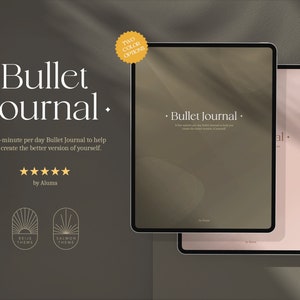 Bullet Journal Beije & Salmon Theme  Life Goals Bullet Journal Printable Pages Journal Kit for iPad Digital Journal Goodnotes