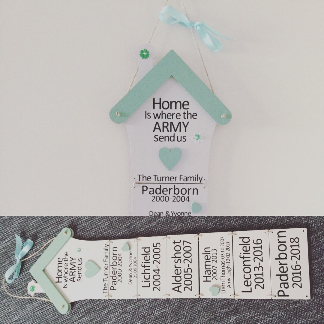 Home is Where the Army/navy/raf Sends Us Hanging Plaque Etsy