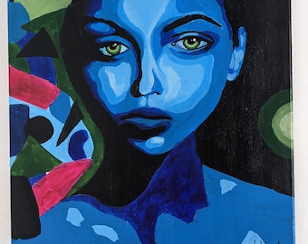Acrylic picture abstract hand painted painting canvas decoration face