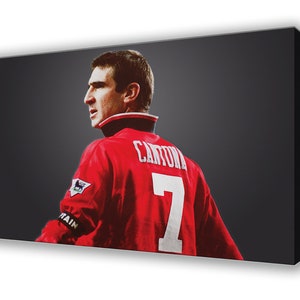 Manchester United - Eric Cantona - Canvas - Picture - Wall Hanging 65cm x 41cm