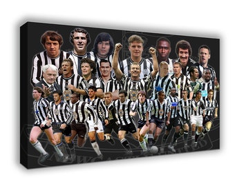 NEWCASTLE UNITED, Legends, Wall Canvas, Picture, Print, Art, 64cm x 42cm