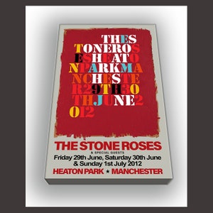 Stone Roses - Concierto en Heaton Park - Lienzo de pared - Imagen 38 cm x 26 cm