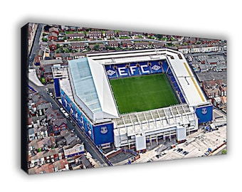 Everton FC - Goodison Park - Stylized Picture - Wall Hanging Box Canvas - Brand New - Handmade in the UK