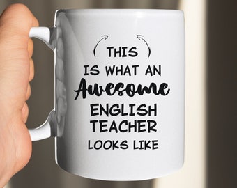 English Teacher Gifts, English Teacher Mug, English Teacher Appreciation Gifts, English Teacher Cup, Gift for English Teacher.