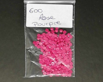 DMC 600 Diamantes Rosa Púrpura, Bolsas de 200 diamantes de imitación redondos o cuadrados, cuentas para pintura con diamantes