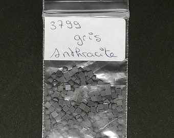 DMC Diamonds 3799 Anthrazitgrau, Beutel mit 200 runden oder quadratischen Strassperlen für Diamantmalerei