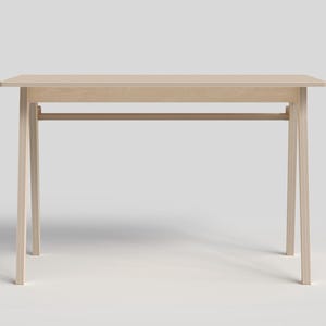 Birch Plywood Desk: Scandinavian Minimalist Wooden Home Office Furniture image 9