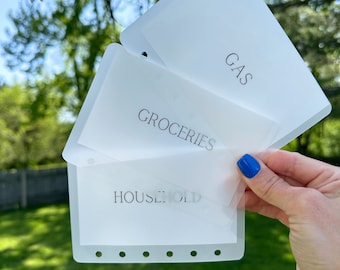 A7 Cash Envelopes Matte Budgeting envelopes Cash Stuffing Envelopes Matte laminated Cash Envelopes for A7 Binder