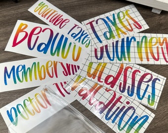 Vinyl Decal for A6 Cash Envelopes stickers Cash Envelope Vinyl Stickers Cash Envelope Stickers for A6 zipper envelopes Cash Budgeting System