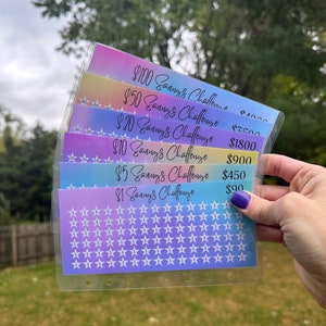 Savings Challenge Envelopes A6 Savings Challenge Tracker Envelope for A6 Binder inspired budgeting Cash Envelope for A6 Binder